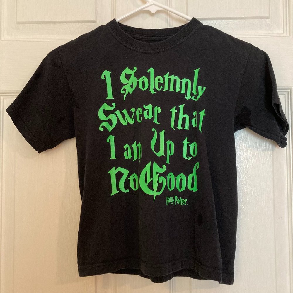 Harry Potter Green Black Short Sleeve Graphic Tee